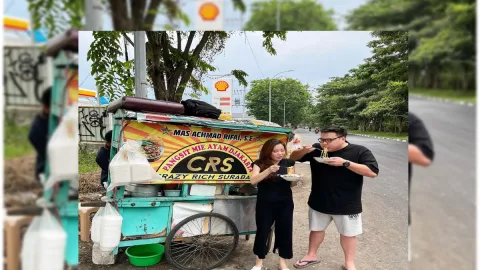 Pedagang Mie Ayam Pakai Nama CRS Laris, Steven Ikut Senang - GenPI.co JATIM