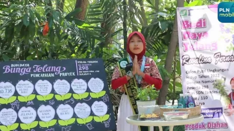 Gadis Cilik Asal Surabaya ini Kreasikan Bunga Telang jadi Nasi dan Tumpeng - GenPI.co JATIM