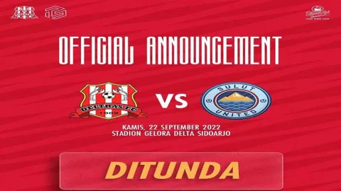 Stadion Gelora Delta Rusak, Laga Deltras vs Sulut United Ditunda - GenPI.co JATIM