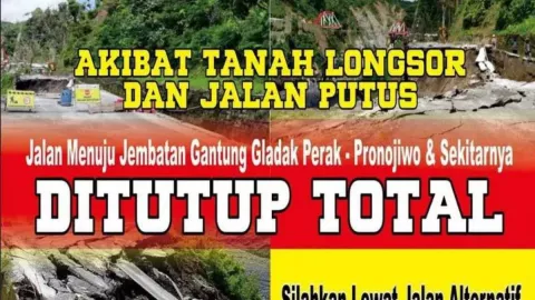 Jembatan Gladak Perak Lumajang Ambles, Akses Menuju Malang Tutup Total - GenPI.co JATIM