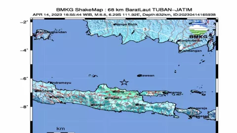 Gempa Bumi Magnitudo 6,6 Guncang Tuban Hari Ini, Jumat 14 April 2023 - GenPI.co JATIM