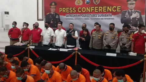 Polrestabes Surabaya Panen, Puluhan Pelaku Curanmor Berhasil Diringkus - GenPI.co JATIM