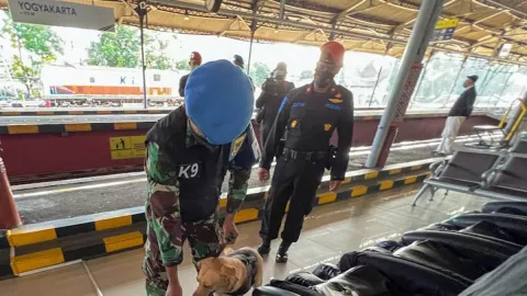Angkutan Lebaran, Pengamanan di Stasiun Yogyakarta Libatkan K9 - GenPI.co JOGJA