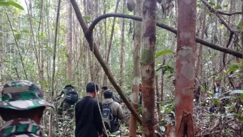 Pencarian Alwi Berlanjut, Satgas Pamtas di Badau Sisir Hutan Desa Kekurak - GenPI.co KALBAR