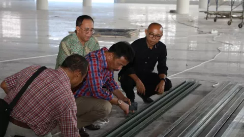 Perkembangan Renovasi Masjid Tanjak, Targetnya Kelar Bulan Ini - GenPI.co KEPRI