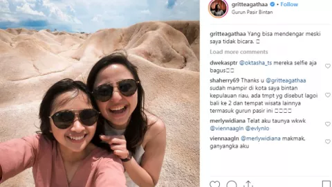 Unggah Moment di Gurun Pasir Bintan,Gritte Agatha Bikin Vlog - GenPI.co
