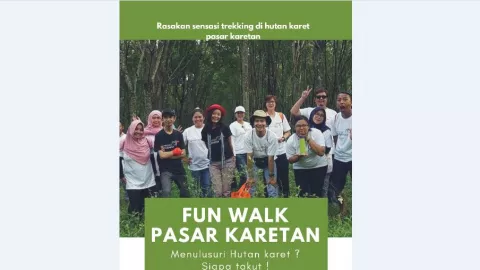 Pasar Karetan Ajak Pangunjung Fun Walk Telusuri Hutan Karet dan Sawah - GenPI.co