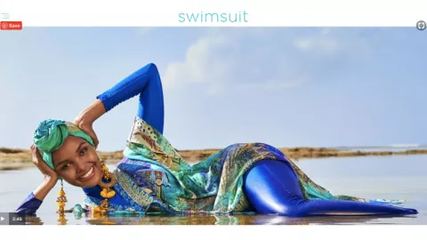 Halima Aden Model Hijab Pertama Sports Illustrated Swimsuit - GenPI.co