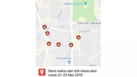 Lihat Titik Lokasi Penutupan Jalan Aksi 22 Mei di Google Maps - GenPI.co