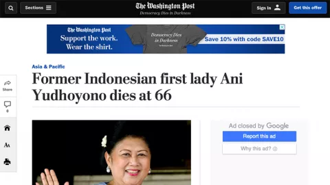 Ibu Negara Ani Yudhoyono Meninggal Dunia Jadi Sorotan Dunia - GenPI.co