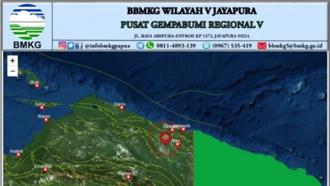 Gempa Bumi 4,8 SR Guncang Kabupaten Jayapura - GenPI.co