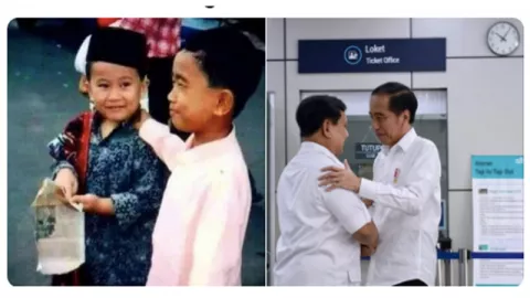 Jokowi Prabowo Bertemu, Foto Kecil ‘Mirip’ Keduanya Viral Lagi - GenPI.co