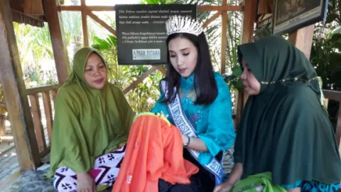 Kala Putri Indonesia Gorontalo Belajar Sulam Karawo - GenPI.co