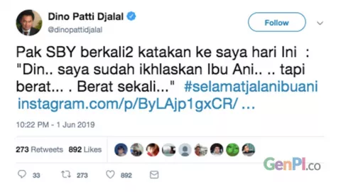 Curhat SBY: Saya Sudah Ikhlaskan Bu Ani, Tapi Berat, Berat Sekali - GenPI.co