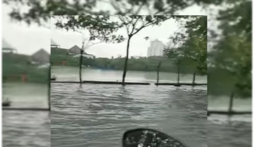 Hujan Deras, Air Danau Unesa Meluber, Bakal Dibuat Sodetan - GenPI.co JATIM