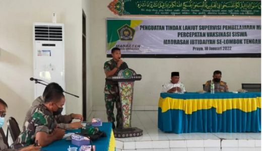 Kodim 1620/Lombok Tengah Dorong Percepatan Vaksinasi di Madrasah - GenPI.co NTB