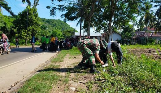 Mantap! Kodim 1620/Lombok Tengah Bersihkan Kawasan Mandalika - GenPI.co NTB