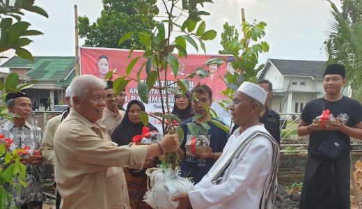 PDI Perjuangan Memakmurkan Masjid dengan Tanam Pohon Buah - GenPI.co NTB