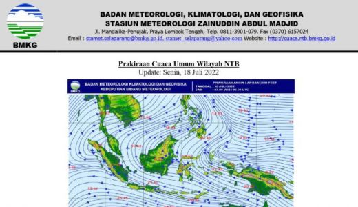 Nyaman, Sepekan Ini Cuaca di NTB Cerah dan Kadang Hujan Ringan - GenPI.co NTB