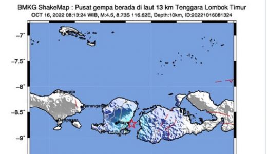 Gempa Bumi 4,5 Magnitudo Goncang Lombok Timur - GenPI.co NTB
