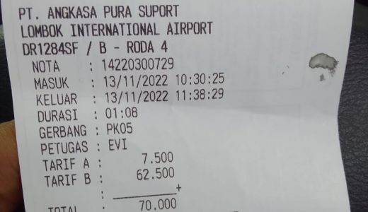 Tarif Parkir Bandara Bizam Lombok Mahal, 1 Jam Rp 70 Ribu! - GenPI.co NTB