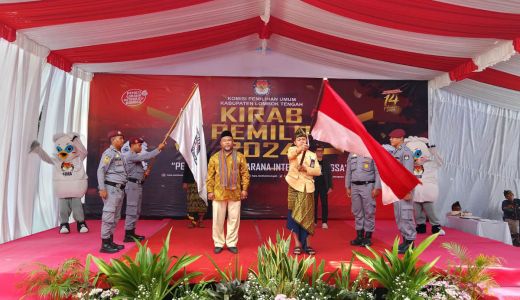 Estafet Kirab Pemilu 2024 Tiba di Lombok Tengah, KPU Siap Sosialisasi - GenPI.co NTB