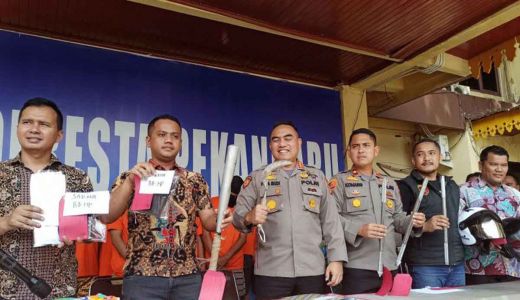 Aksi Kriminal, Polresta Pekanbaru Tangkap Belasan Anggota Geng Motor - GenPI.co RIAU