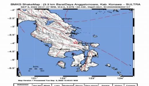 Gempa Bumi Dangkal Guncang Konawe, Terasa Hingga Kendari Sulawesi Tenggara - GenPI.co SULTRA