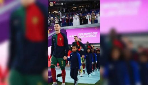 Bocah Indonesia Jadi Pendamping Cristiano Ronaldo di Piala Dunia 2022, Wow - GenPI.co SULTRA