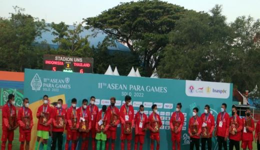 Indonesia Raih Medali Perak Sepak Bola CP ASEAN Para Games 2022 - GenPI.co SUMSEL