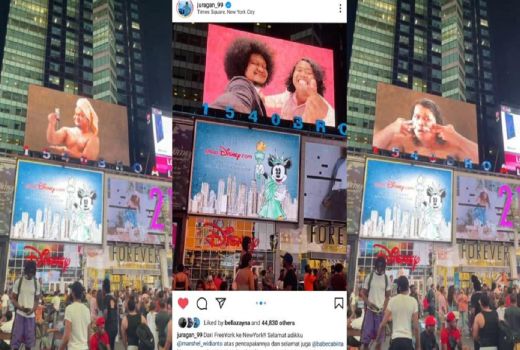 Wajah Babe Cabita dan Marshel Muncul di Times Square New York - GenPI.co