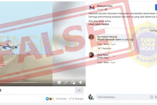 Facebook Malaysia Fans Sebut Garuda Sulit Mendarat di Iran, Sesat - GenPI.co