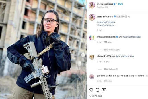 Eks Miss Ukraina Berani Mati, Angkat Senjata Hadapi Invasi Rusia - GenPI.co