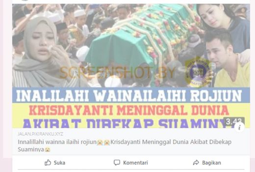 Krisdayanti Meninggal Dibekap Suami, Pembuat Hoaksnya Terlalu - GenPI.co