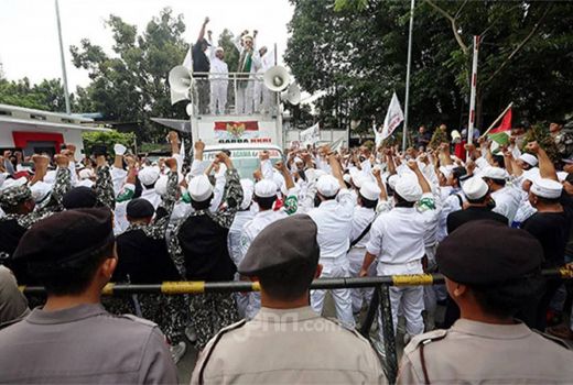 Aksi Bela Nabi, PA 212 Demo di Kedubes India, Massa Ribuan - GenPI.co
