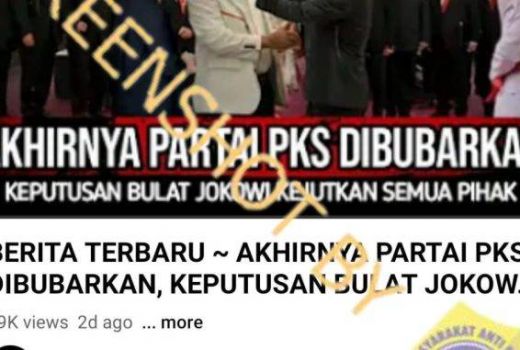 Benteng Istana Sebut Jokowi Bubarkan PKS, Hoaks Parah - GenPI.co