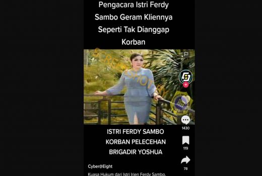 Hoaks Foto Putri Candrawati Istri Irjen Ferdy Sambo di TikTok, ini Fakta Sebenarnya - GenPI.co