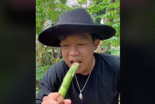 Paris Pernandes Nekat Makan Batang Tanaman Sri Rejeki, Hasilnya Jadi Begini! - GenPI.co