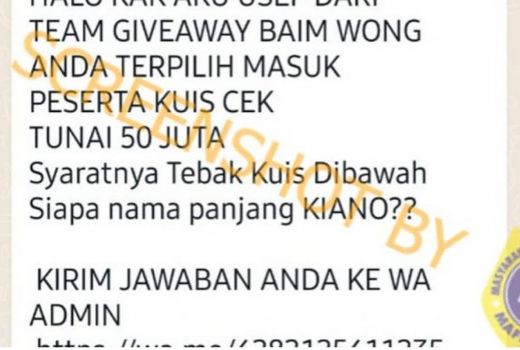 Baim Wong Bagi-Bagi Uang Rp 50 Juta, Hoaksnya Nggak Asyik - GenPI.co