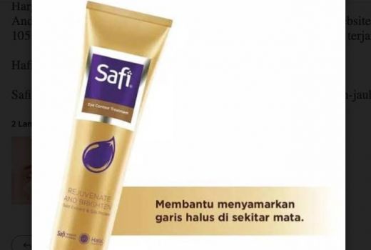 Bersertifikat Halal, Safi Age Defy Eye Cream Ampuh Samarkan Mata Panda - GenPI.co