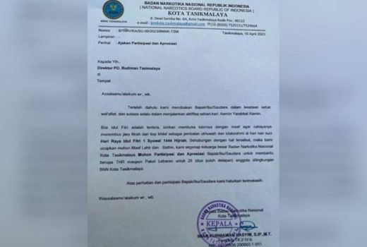 Kepala BNN Tasikmalaya Dicopot Akibat Dugaan Minta Bantuan THR - GenPI.co