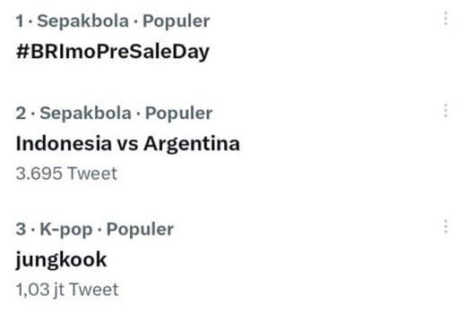 Tagar #BRImoSupportTimnas dan #BRImoPreSaleDay Puncaki Trending Topic Twitter - GenPI.co