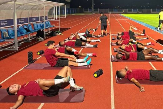 Asian Games 2022: Lawan Kirgistan, Timnas Indonesia U-24 Latihan Ringan - GenPI.co