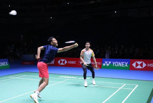 Jelang Japan Open 2024, Fajar/Rian Latihan di Yokohama Arena - GenPI.co