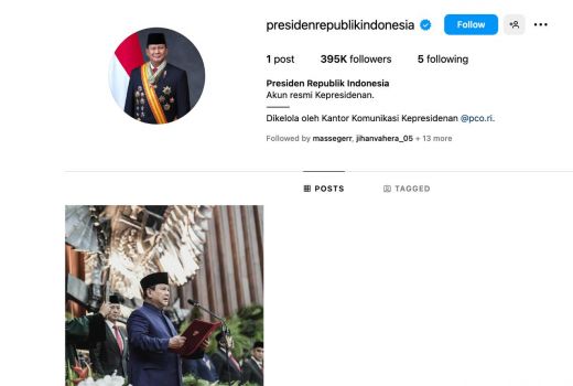 Istana Bikin Akun Instagram Resmi Presiden Prabowo, Sudah Follow? - GenPI.co
