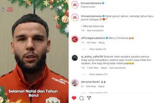 Jay Idzes hingga Verdonk Sampaikan Selamat Natal untuk Fans Timnas - GenPI.co