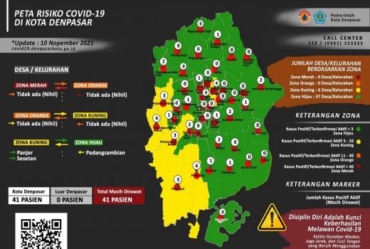 6 Masih Kuning, 37 Desa Kota Denpasar Bali Aman dari Covid-19 - GenPI.co BALI