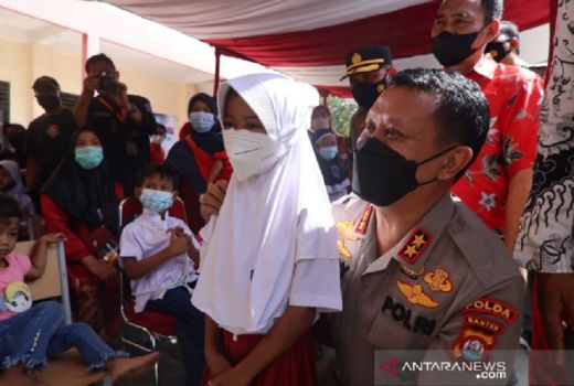 Polda Banten Gelar Vaksin Anak Merdeka, Percepat Target 70 Persen - GenPI.co BANTEN