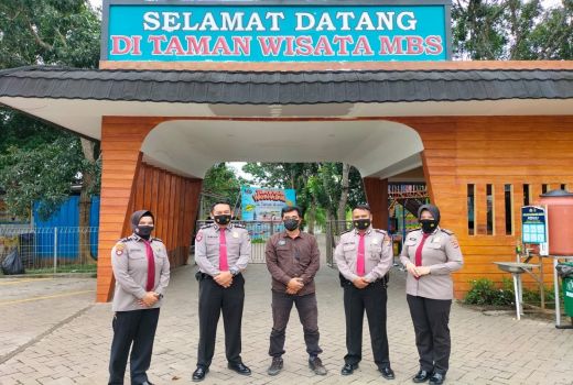 Ditpamobvit Polda Banten Sosialisasi Prokes di Wisata MBS Serang - GenPI.co BANTEN