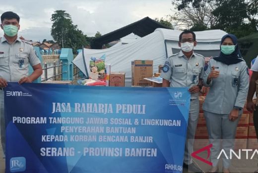 Peduli Korban Banjir, PT Jasa Raharja Berikan Bantuan Sembako - GenPI.co BANTEN